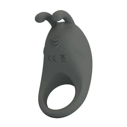 Stratus Vibrating Cock Ring in sleek black silicone with flexible design for enhanced pleasure and comfort, featuring 7 vibration modes.