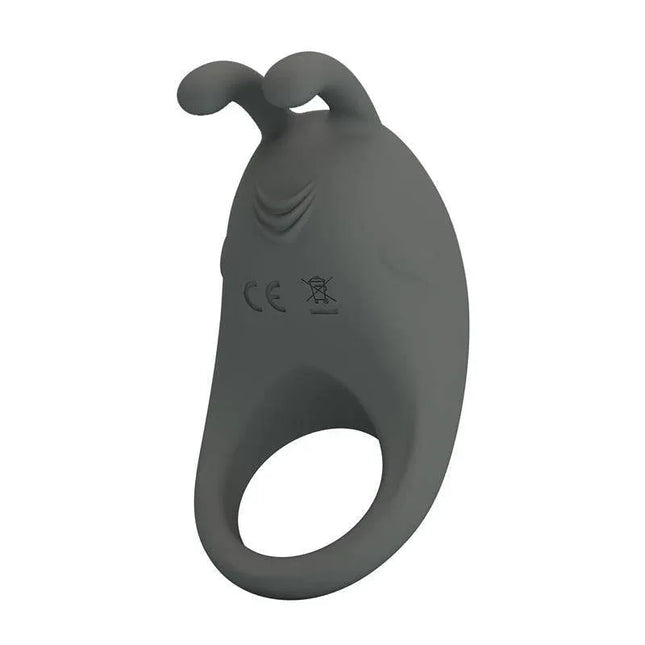 Stratus Vibrating Cock Ring in sleek black silicone with flexible design for enhanced pleasure and comfort, featuring 7 vibration modes.
