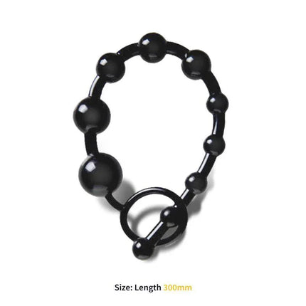 Stringer Anal Beads 30 cm with progressive bead sequence for varied stimulation, designed for safe and sensual exploration.