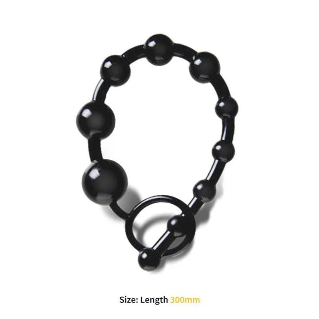 Stringer Anal Beads 30 cm with progressive bead sequence for varied stimulation, designed for safe and sensual exploration.