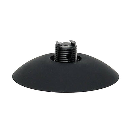 Black silicone Suction Cup for Vibrator with plastic screw attachment for hands-free play.