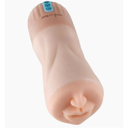 Image of Suctroker V2.0 I Sucking Effect and Vibrating Masturbator with lifelike mouth design and control buttons.