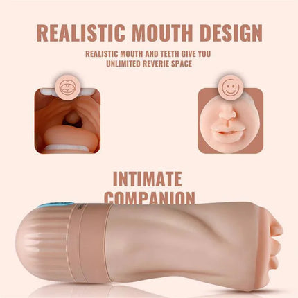 Suctroker V2.0 I Sucking Effect and Vibrating Masturbator with realistic mouth design for immersive stimulation