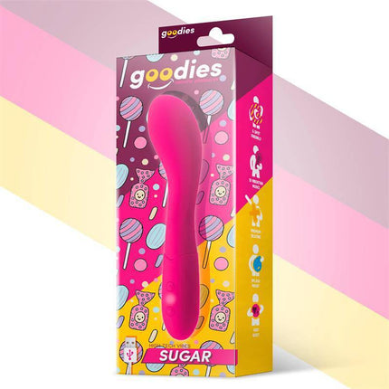Sugar G-Spot Vibe USB Silicone Fushsia in vibrant packaging.