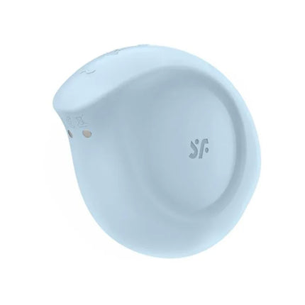 Sugar Rush Clitoris Sucker and Vibe Blue with dual functions, featuring clitoral suction and powerful vibration, in a sleek blue design.