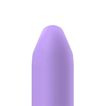 Sulley Vibrating Bullet Liquid Silicone Unibody Bendable USB in lavender, showcasing its seamless design and flexibility.