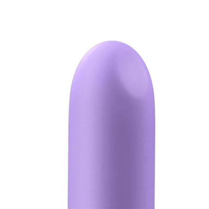 Sulley Vibrating Bullet Liquid Silicone Unibody Bendable USB in purple, showcasing the seamless uni-body design and curved tip.