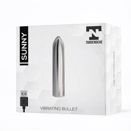 Sunny Vibrating Bullet USB Rechargeable Waterproof in packaging