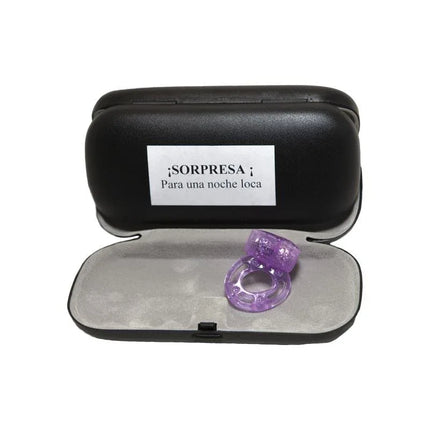 Sleek black Surprise Cover For a Crazy Night with bold slogan, open to reveal a playful surprise inside.