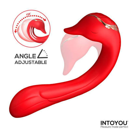 Swana Vibrator Licking Tongue with Angle Adjustable from Intoyou, featuring dual motors and innovative tongue-like stimulation.