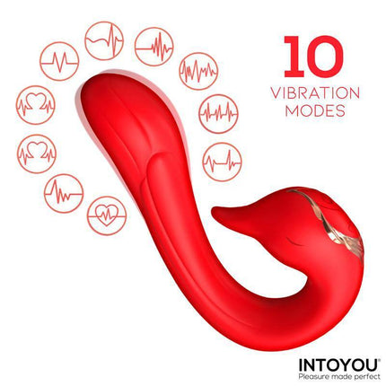 Swana Vibrator Licking Tongue with Angle Adjustable featuring 10 vibration modes by Intoyou