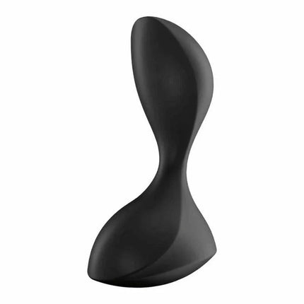 Black Sweet Seal Butt Plug with Vibration and APP for unisex anal stimulation showcasing sleek ergonomic design.