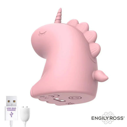 Sweetmoon Massager with Pulse unicorn-shaped in pink with pulse functions for clitoral stimulation, includes USB charger.