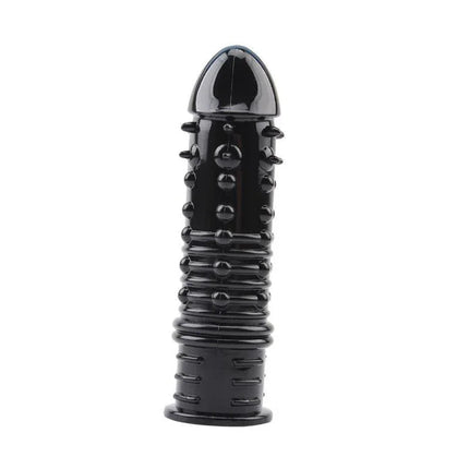 Swirls Sleeve-black textured penis sleeve for enhanced pleasure