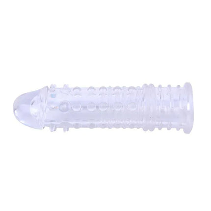 Swirls Sleeve-Clear soft penis sleeve, clear, TPE material, enhances sensation, phthalate-free, 16.5 x 3.7 cm, partner pleasure