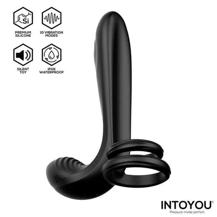 Synkox Girth Gainer Vibrating Double Cockring with 10 vibration modes and ergonomic design.
