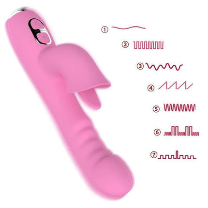 T-May Vibe with Thrusting and Swing Movement featuring 7 vibration modes and ergonomic design in pink