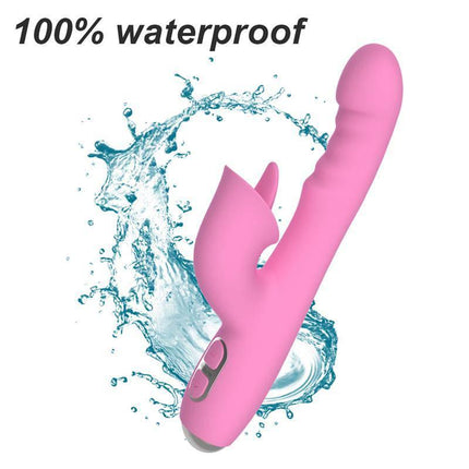 T-May Vibe with Thrusting and Swing Movement, 100% waterproof design in pink with water splash background