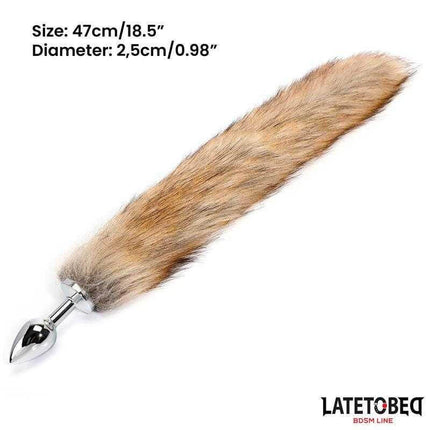 Tail Anal Plug Brown 40 cm with silky tail from Latetobed BDSM Line