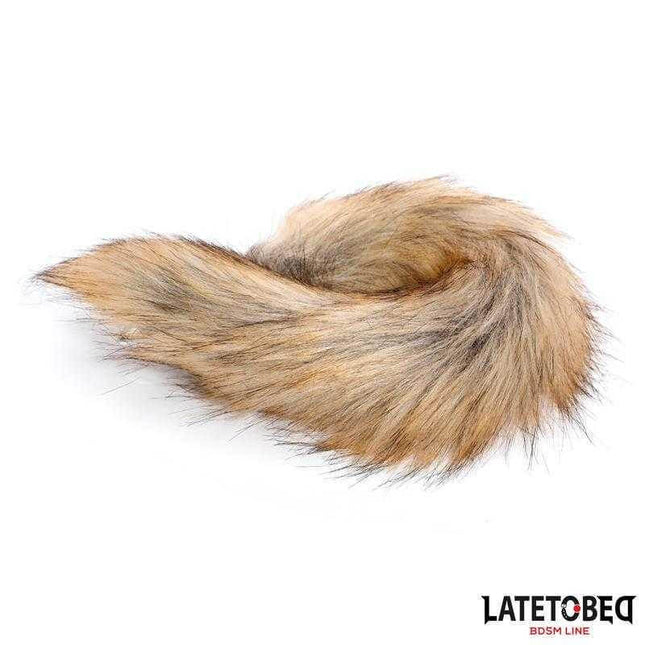 Tail Anal Plug Brown 40 cm with fluffy long tail from Latetobed BDSM Line