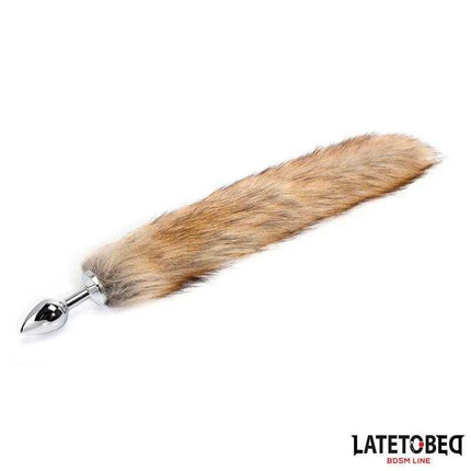 Tail Anal Plug Brown 40 cm with long silky tail from Latetobed BDSM Line for intense tactile and visual experience.