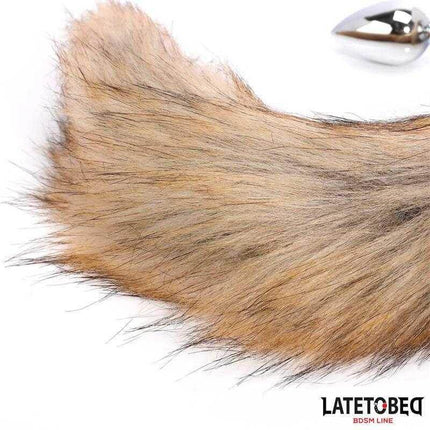 Tail Anal Plug Brown 40 cm with long, silky tail from Latetobed BDSM Line