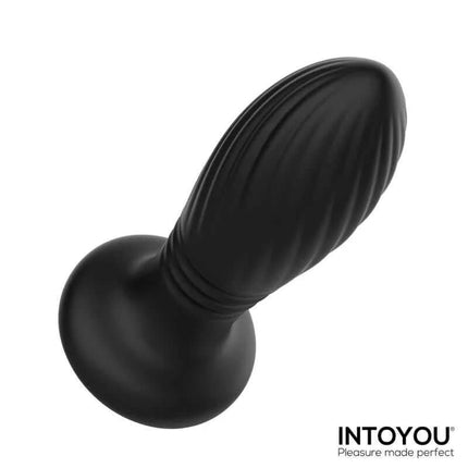 Tainy Thrusting Led Lighted Anal Plug with Remote Control - IntoYou premium toy with thrusting and vibration features.
