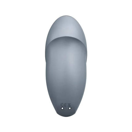 Tap and Climax 1 Vibrator and tapping Grey with ergonomic design and dual-stimulation features in a sleek grey finish for dynamic experiences.