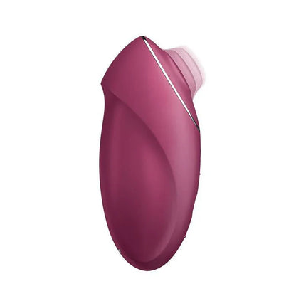 Tap and Climax 1 Vibrator and tapping Red, ergonomic design for precise stimulation with dual motors for varied pleasure.