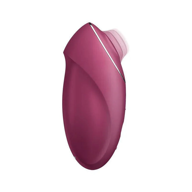 Tap and Climax 1 Vibrator and tapping Red, ergonomic design for precise stimulation with dual motors for varied pleasure.