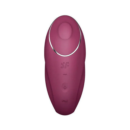 Tap and Climax 1 Vibrator and tapping Red with ergonomic design for solo or partnered use.