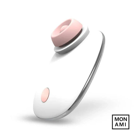 Tapping Stimulator with Magnetic Charging Case in sleek design with soft silicone nozzle; ergonomic and compact for precise control.