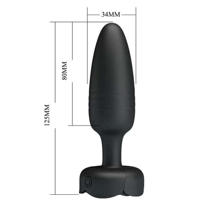 Tarion Butt Plug with Vibration and Thrusting - premium silicone anal plug with dimensions 125mm x 34mm, dual-action stimulation