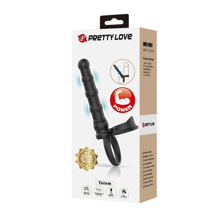 Box of Tatum Cock Ring with Vibrating Plug showcasing features and design for shared pleasure.