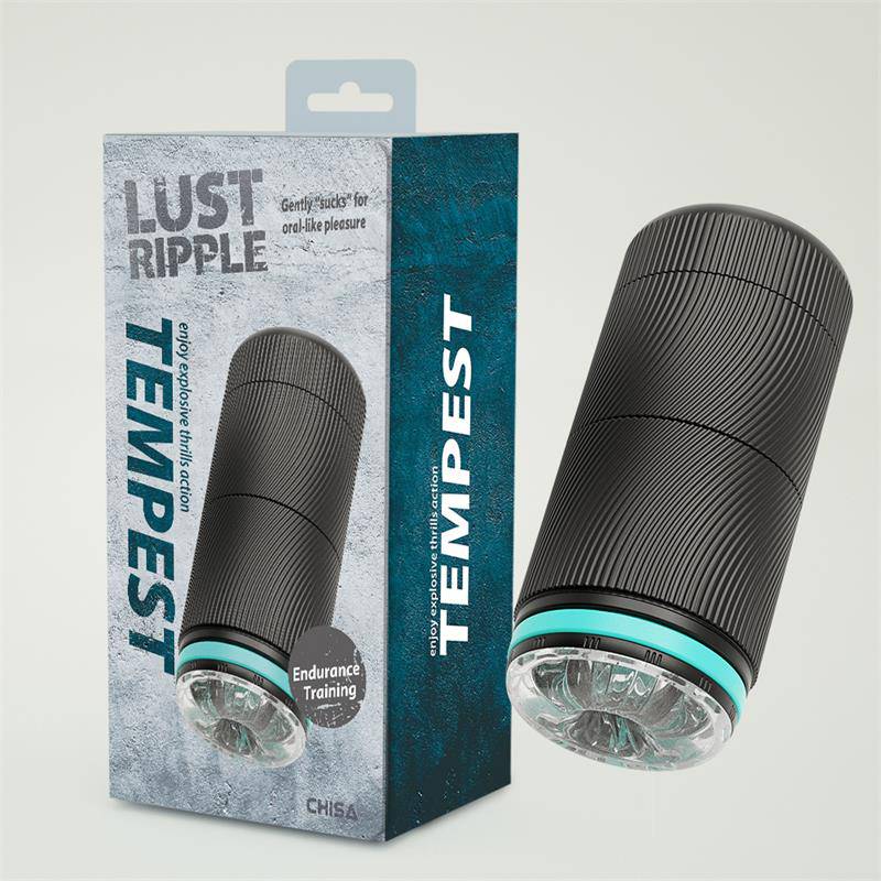Tempest Manual Male Masturbator in Black - secretsextoys.store