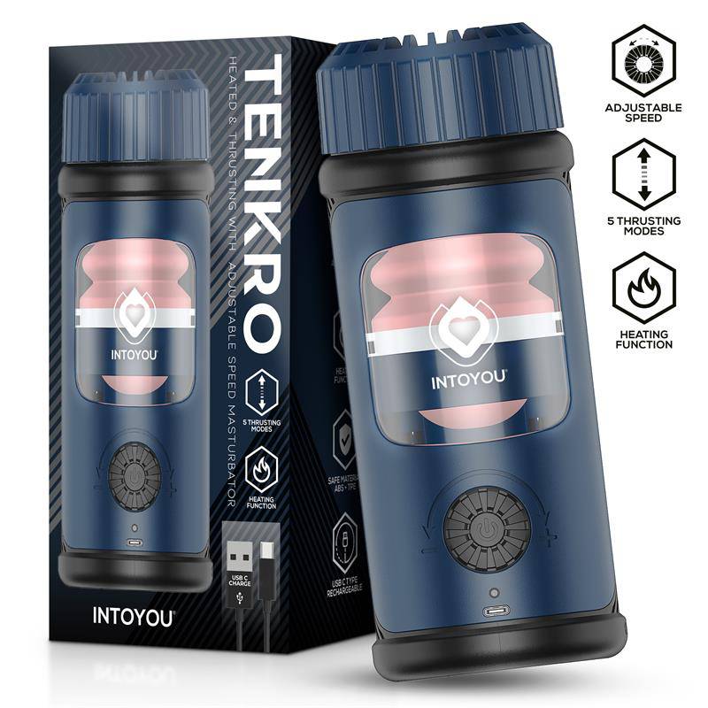 Tenkro Masturbator wit Thrusting and Heat USB - C - secretsextoys.store