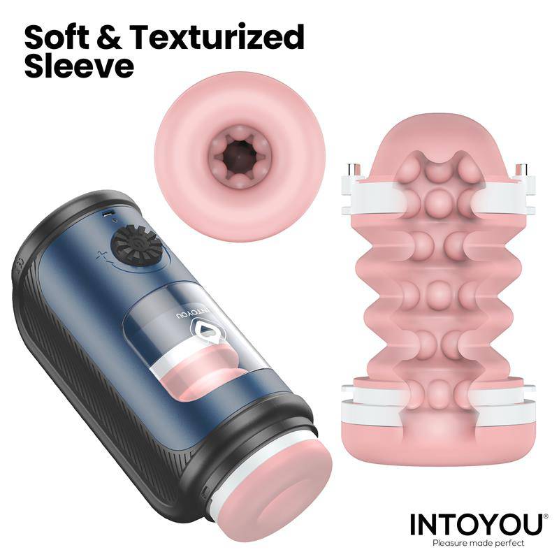 Tenkro Masturbator wit Thrusting and Heat USB - C - secretsextoys.store