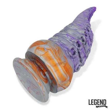 Tentaclyosaur Tentacle Liquid Silicone Dildo 20 cm in purple and orange hues, designed for imaginative and immersive experiences.