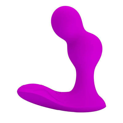 Terrance Vibrating Butt Plug with Remote in vibrant pink, featuring dual motors for enhanced perineum and prostate stimulation.