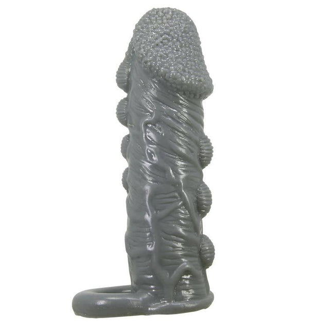 Thick Penis Sleeve Enhances Pleasure with dotted texture, adds extra thickness and prolongs intimacy.