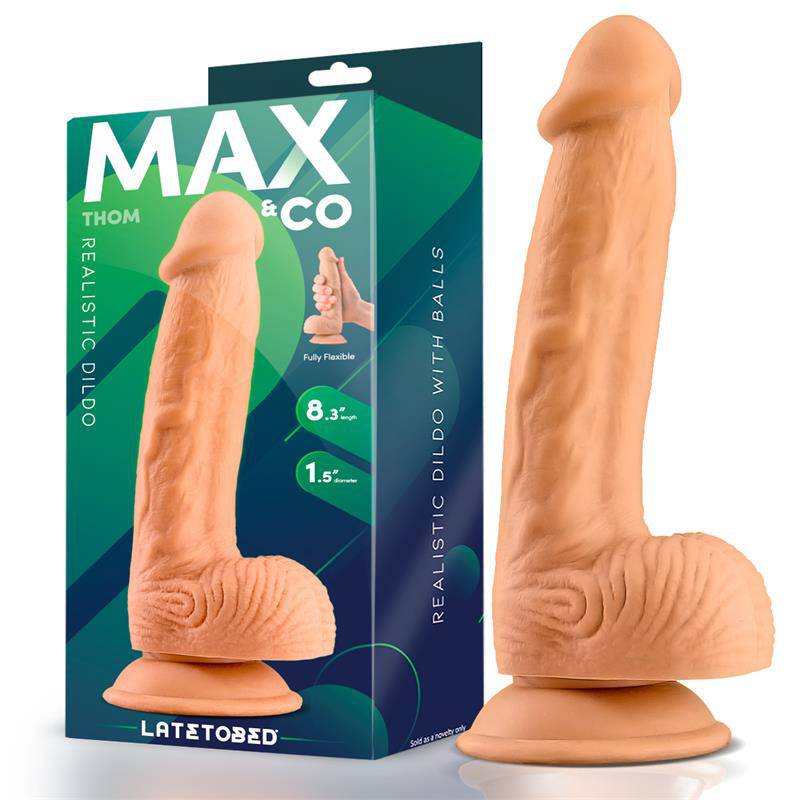 Thom Realistic Dildo with Testicles Flesh 8.3 - secretsextoys.store