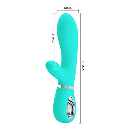 Thomas Vibrator G-Spot Aqua premium silicone vibrator with dual stimulation features, perfect for enhancing pleasure and satisfaction.
