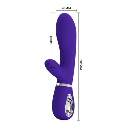 Thomas Vibrator G-Spot Purple with dimensions, features dual stimulation for enhanced pleasure in solo or couples play.