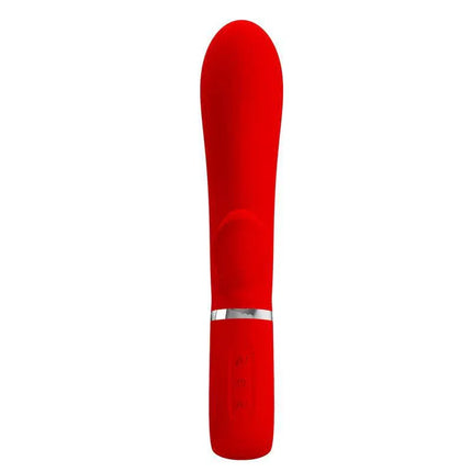 Thomas Vibrator G-Spot Red silicone vibrator with curved design for precise G-spot and clitoral stimulation. Features 7 vibration modes.