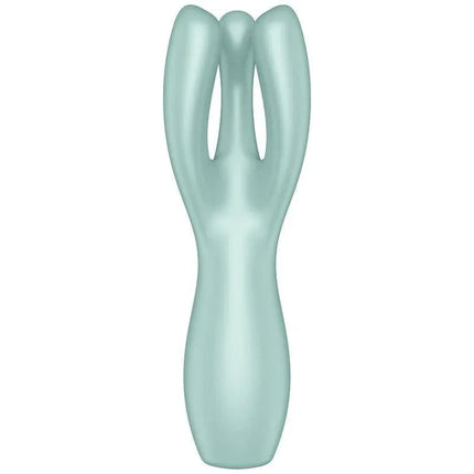 Threesome 3 Lay-on Vibrator 3 Motors Mint multi-arm pleasure device in mint color