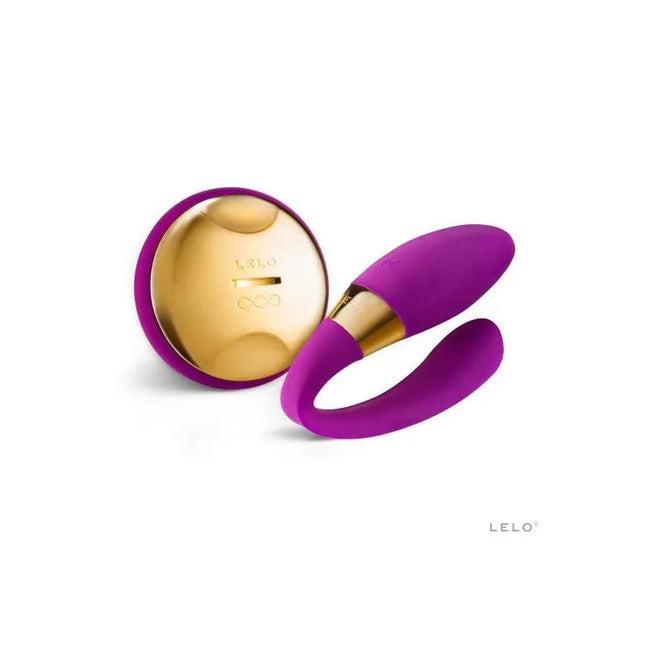 TIANI 24K Deep Rose luxurious couples remote control massager with 24-carat gold ring and wireless vibration functions.