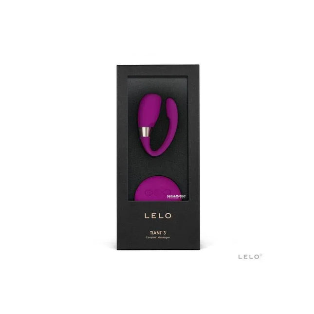 TIANI 3 Deep Rose vibrator in packaging, featuring remote control, silicone design, waterproof and rechargeable