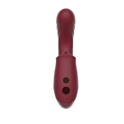 Tide Vibe with Thrusting and Tapping in burgundy, showcasing its sleek design and control buttons