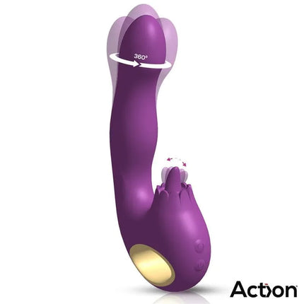 Toka Vibe with Swinging 360º and Stimulating Licking Tongue triple-motor silicone vibrator by Nanami’s Action