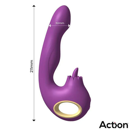 Purple Toka Vibe with Swinging 360º and Stimulating Licking Tongue by Nanami, featuring triple motor oscillation and customizable controls.